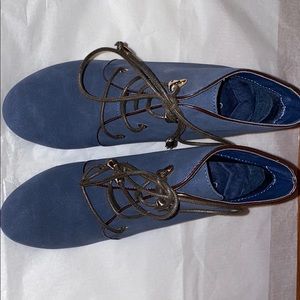 Navy booties size 6